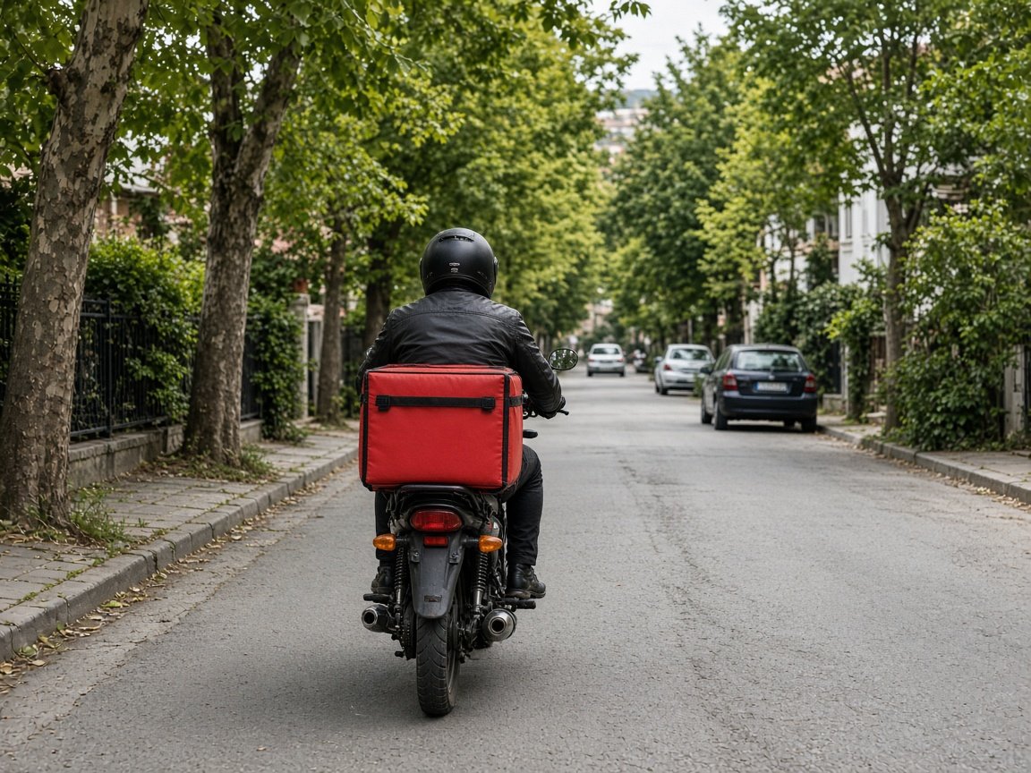 Çekmeköy sokağında motor